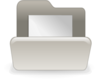 Open White Folder Icon Clip Art
